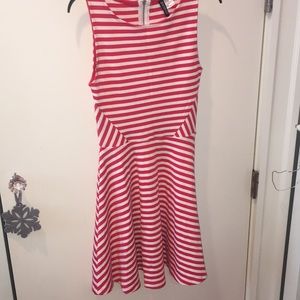 Red stripped dress